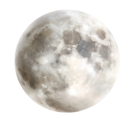 [Transparent Background PNG]Full Moon in the Night Sky
