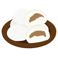 Bakpao, Chinese Steamed Buns vector illustration