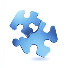 Fototapeta premium Two interlocking puzzle pieces