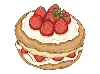 cake with strawberries