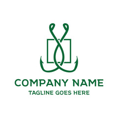 Simple Minimalist Bait Lure Fish Hook Jig for Fish Angler Sport Fishing logo