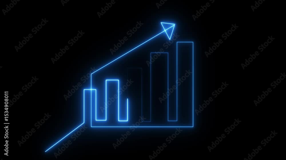Poster chart with arrow flat icon. gray color pixel perfect. for mobile and web. green screen background 4k