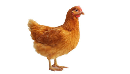 Fototapeta premium [Transparent Background PNG]Single Chicken Portrait on White Background