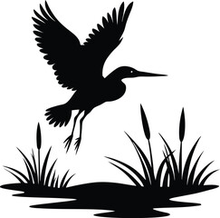 Silhouette Kingfisher image of illustrator design 