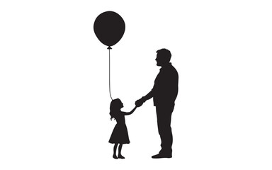 father's day woman with balloons