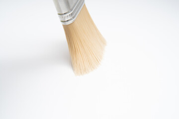 Minimalist photographic paintbrush bristles macro art tool photography, art supplies imagery or blog content modern clean background style