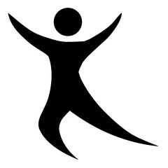 vector stick human jumping