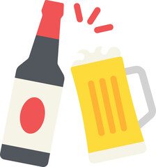 Beer Cheers Flat Icon