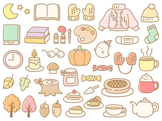 秋のイラストセット