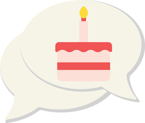 Birthday Chat Flat Icon
