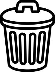 Trash Bin Line Icon