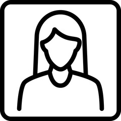 Female Toilet Line Icon