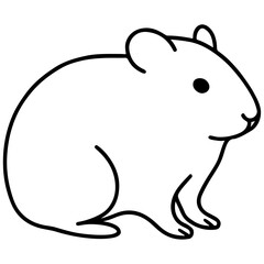 Obraz premium vector illustration of a cartoon rat