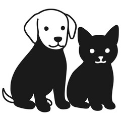 Obraz premium black and white cats