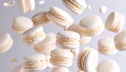 Obraz premium Floating macarons