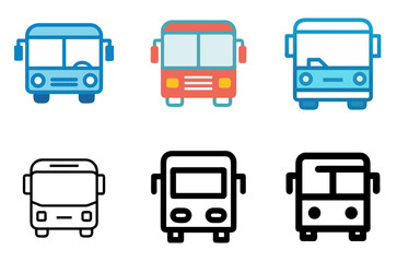 Bus Icon Public Transport Ride Route Pack