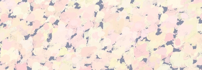 Brush texture, Abstract flower garden on violet background, Procreate Pocket Digital Art