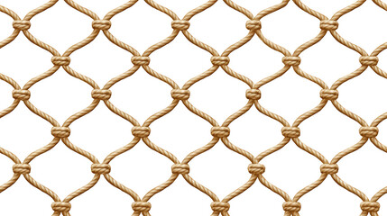 Fototapeta premium Detailed and Textured seamless pattern of Intertwined Natural Fiber Rope in a Knotted Design with a Solid Background