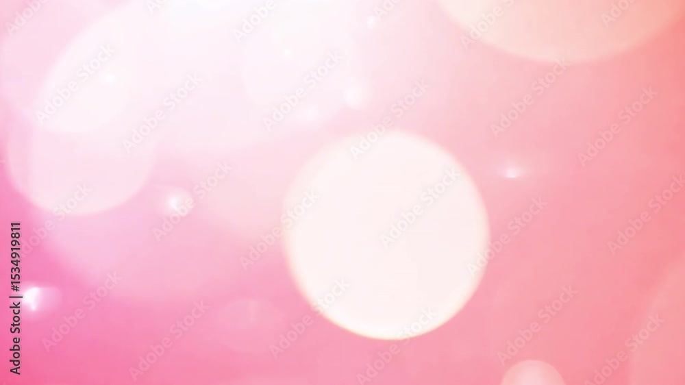 Poster soft pink and white blurred background with glowing lights creating a dreamy and abstract atmosphere