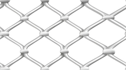 Fototapeta premium Close-Up of White Diamond Shaped Wire Mesh Fence seamless pattern on Black Background