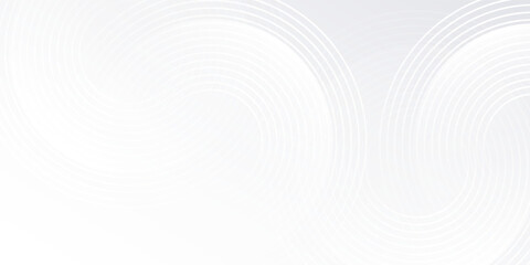 Abstract white background with white circle lines digital futurei llustration abstract
