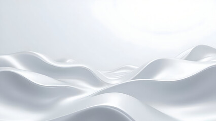 Obraz premium Elegant and Minimalist White Surface with Soft Waves and Subtle Lighting