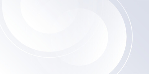 Modern white background with white circle lines. Digital future technology concept abstract modern