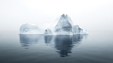 Serene Icebergs Floating on Calm Waters