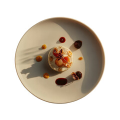 Elegant mousse with shrimp caviar and assorted sauce garnish