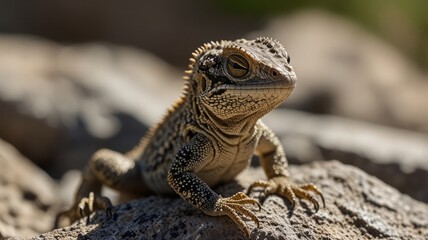 Fototapeta premium Baby Reptile in the Sun
