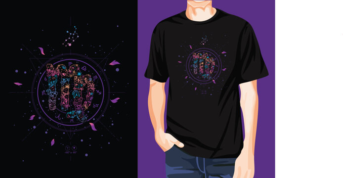 Zodiac Virgo t-shirt design