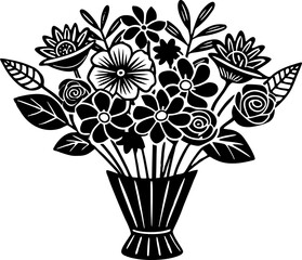 A delightful spring bouquet of snowdrops and pink daisies in a vase, perfect for a floral gift