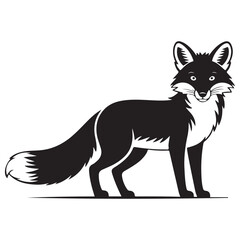 Obraz premium Sophisticated Minimalist Fox Silhouette Vector – Elegant and Clean Design for Modern Wildlife and Branding Projects . Thank You . 