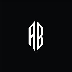 Modern AB monogram logo in geometric style with clean lines and symmetry. Ideal for branding, apparel, tech, or esport teams. Fully editable EPS vector included