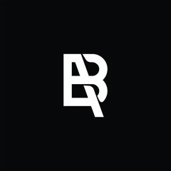 Obraz premium Modern AB monogram logo in geometric style with clean lines and symmetry. Ideal for branding, apparel, tech, or esport teams. Fully editable EPS vector included