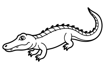 Crocodile Outline Illustration