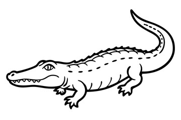 Crocodile Outline Illustration