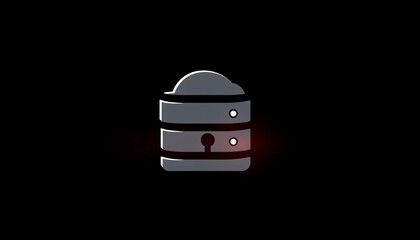 Obraz premium Sleek black vector icon depicting data storage; easily editable strokes, scalable, modern