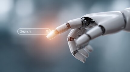 AI chatbot interacting with a search engine interface in real time