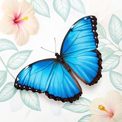 set of colorful butterflies