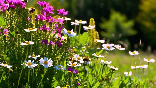 Colorful flowers nature garden image