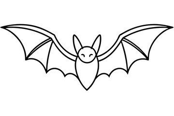 Elegant Bat Outline