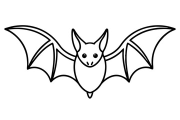 Elegant Bat Outline