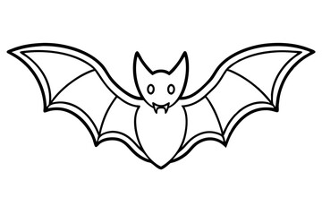 Elegant Bat Outline