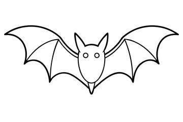 Elegant Bat Outline