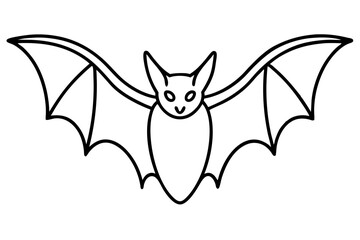 Elegant Bat Outline