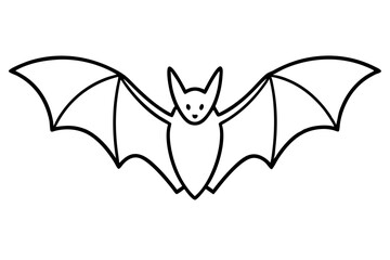 Elegant Bat Outline