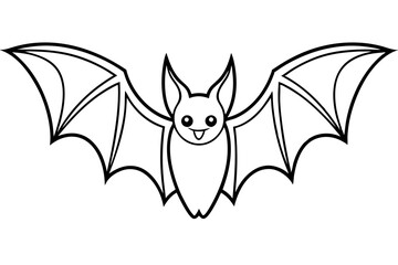 Elegant Bat Outline