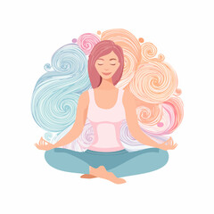 abstract illustration embodies mindfulness meditation