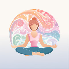 abstract illustration embodies mindfulness meditation